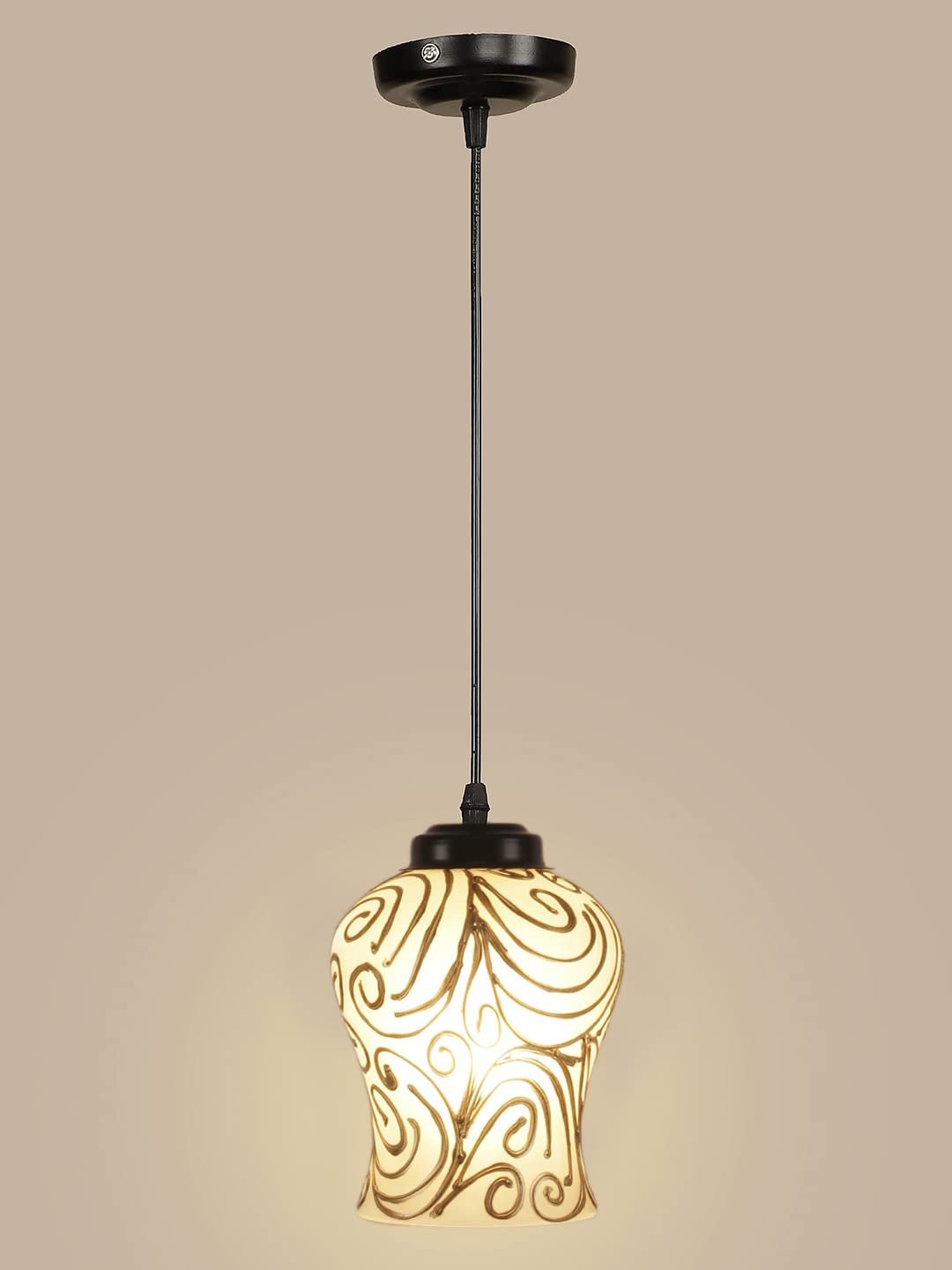 Multicolor Mosaic Glass Hanging Lamp