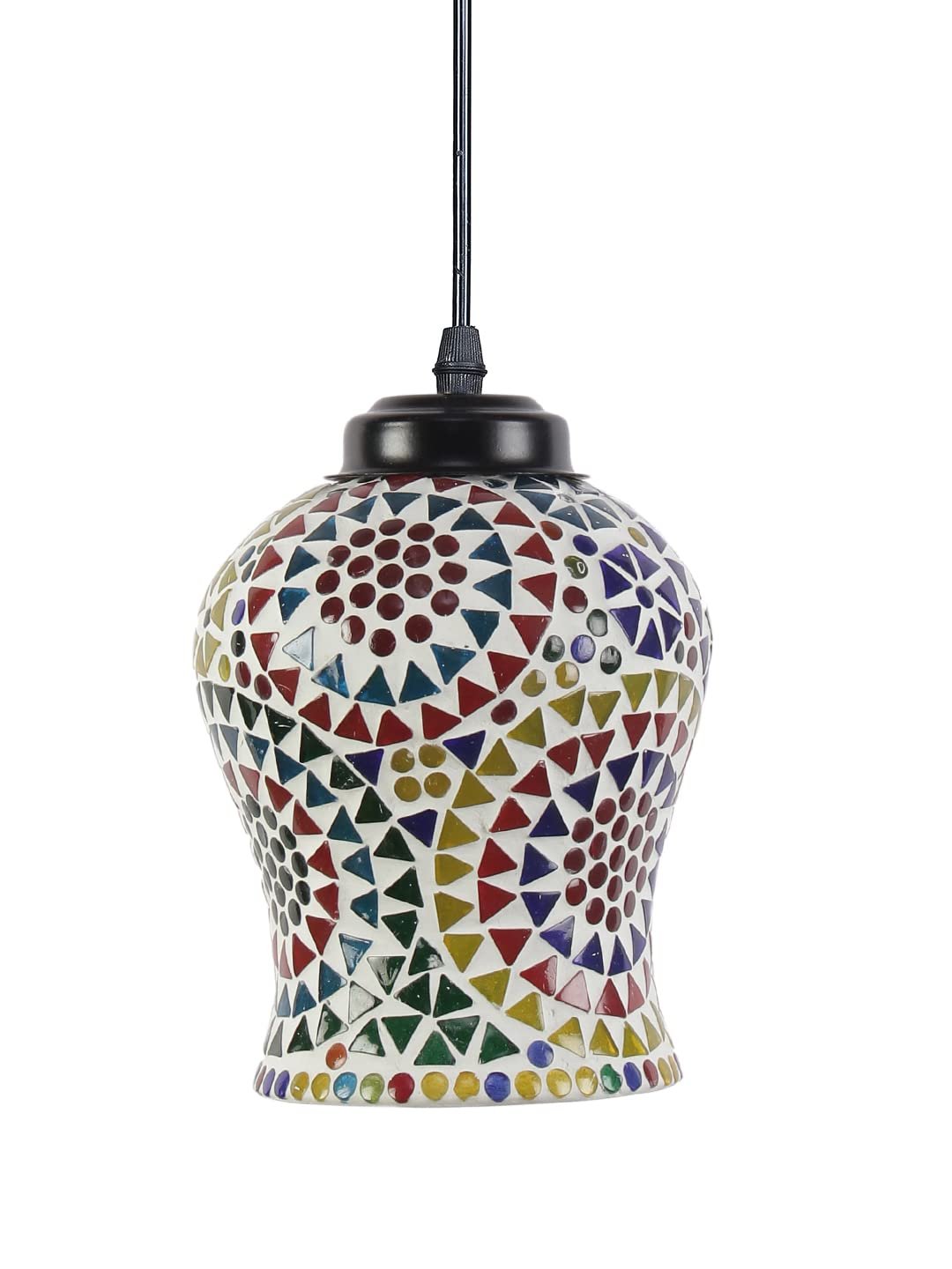 Multicolor Mosaic Glass Hanging Lamp
