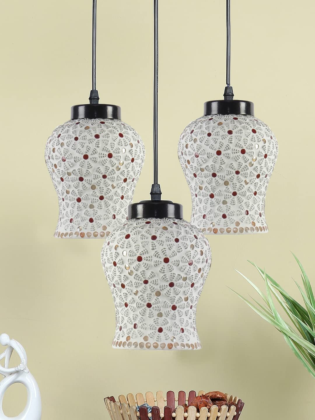 Multicolor Mosaic Cluster Hanging lamp