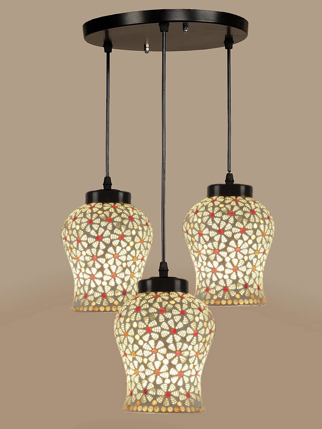 Multicolor Mosaic Cluster Hanging lamp