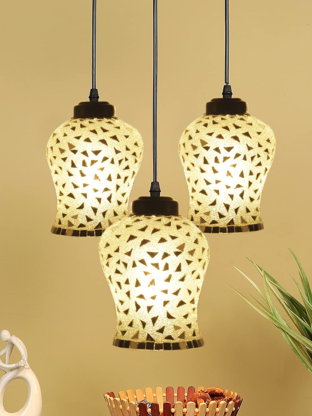 Multicolor Mosaic Cluster Hanging lamp