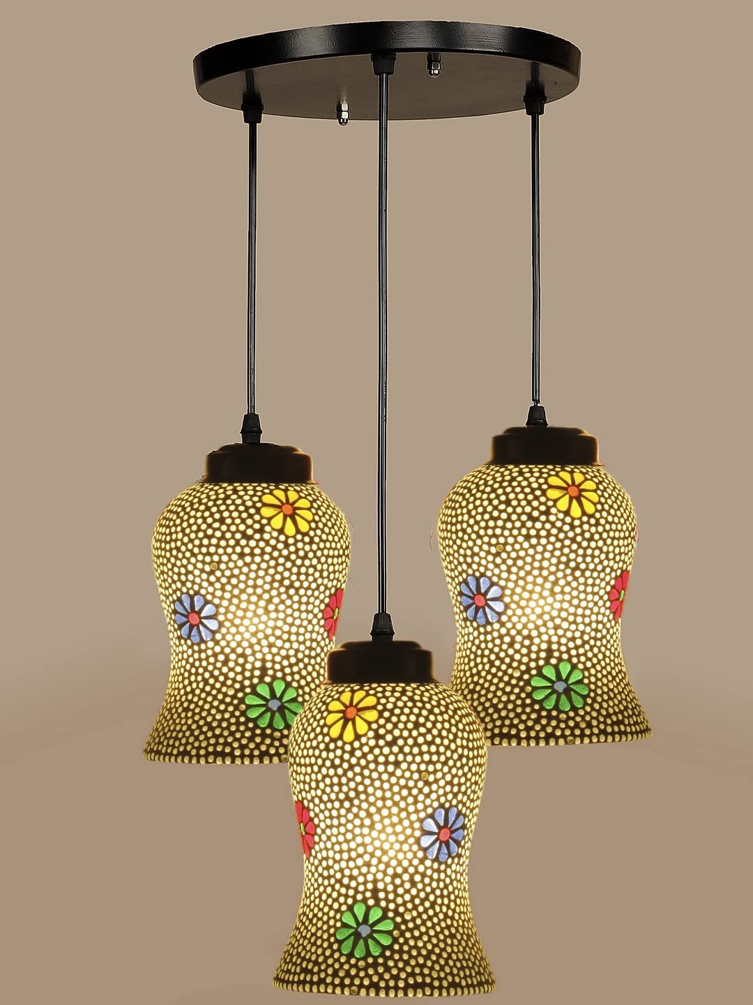 Multicolor Mosaic Cluster Hanging lamp