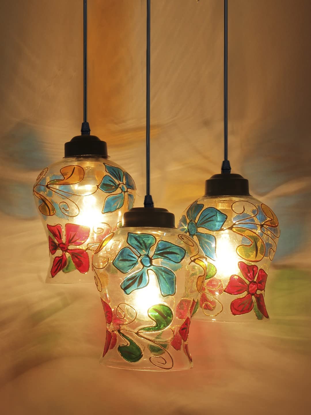 Multicolor Mosaic Cluster Hanging lamp