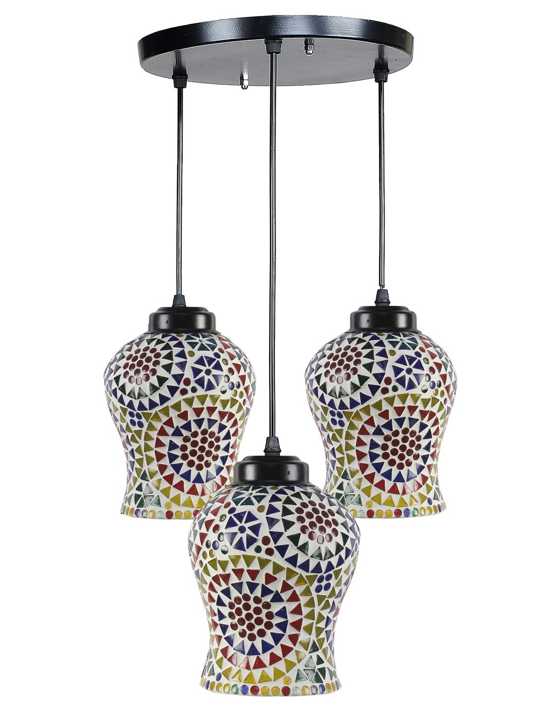 Multicolor Mosaic Cluster Hanging lamp