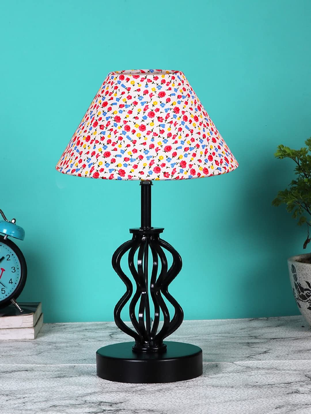 Multicolor Cotton Table lamp with Iron Base(100)