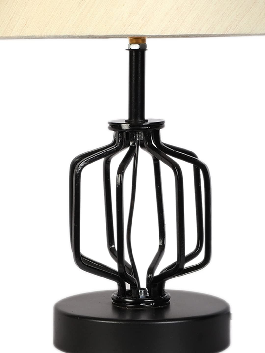 Off-White Cotton Table lamp with Iron Base(120)