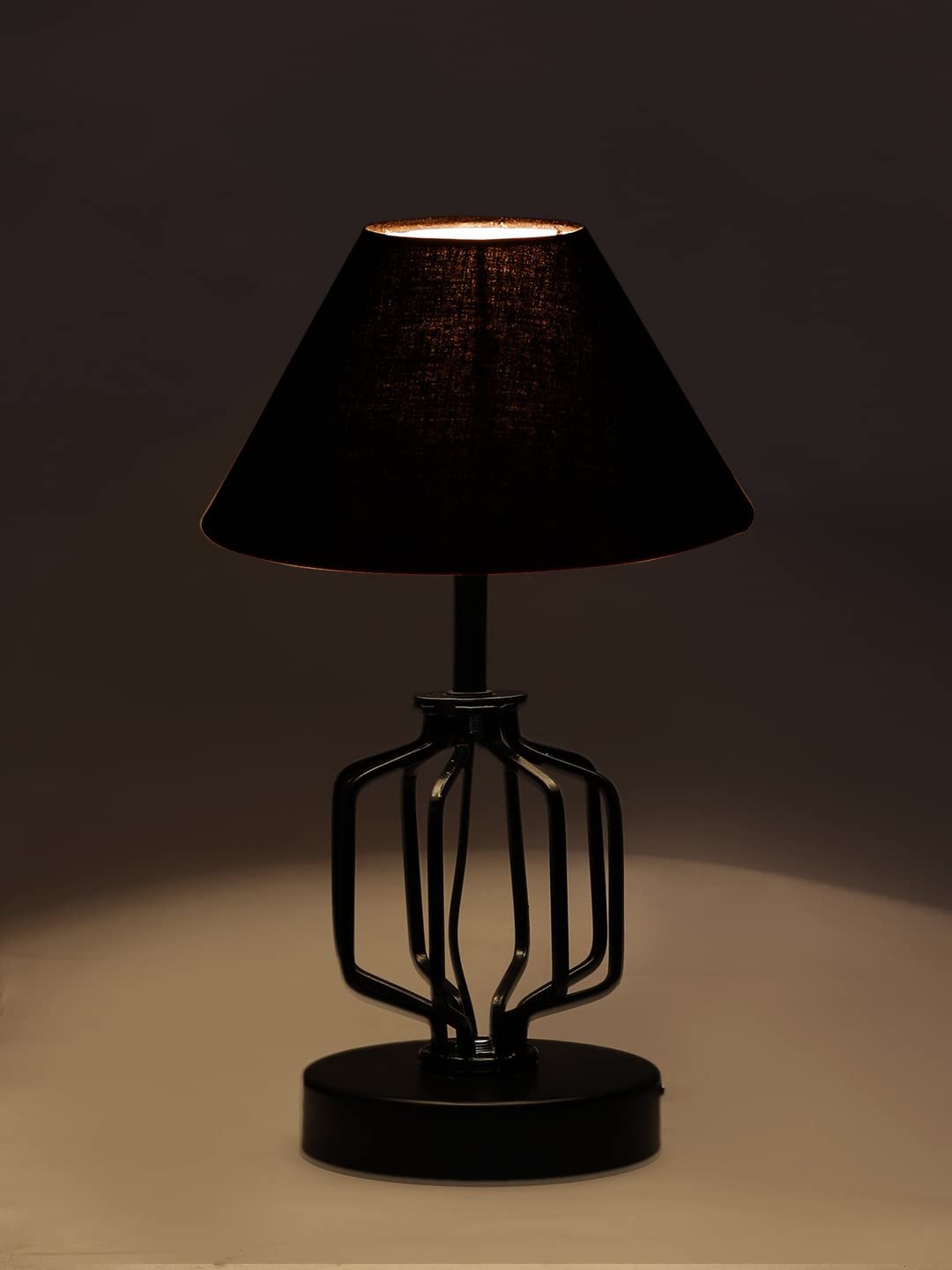 Black Cotton Table lamp with Iron Base(121)