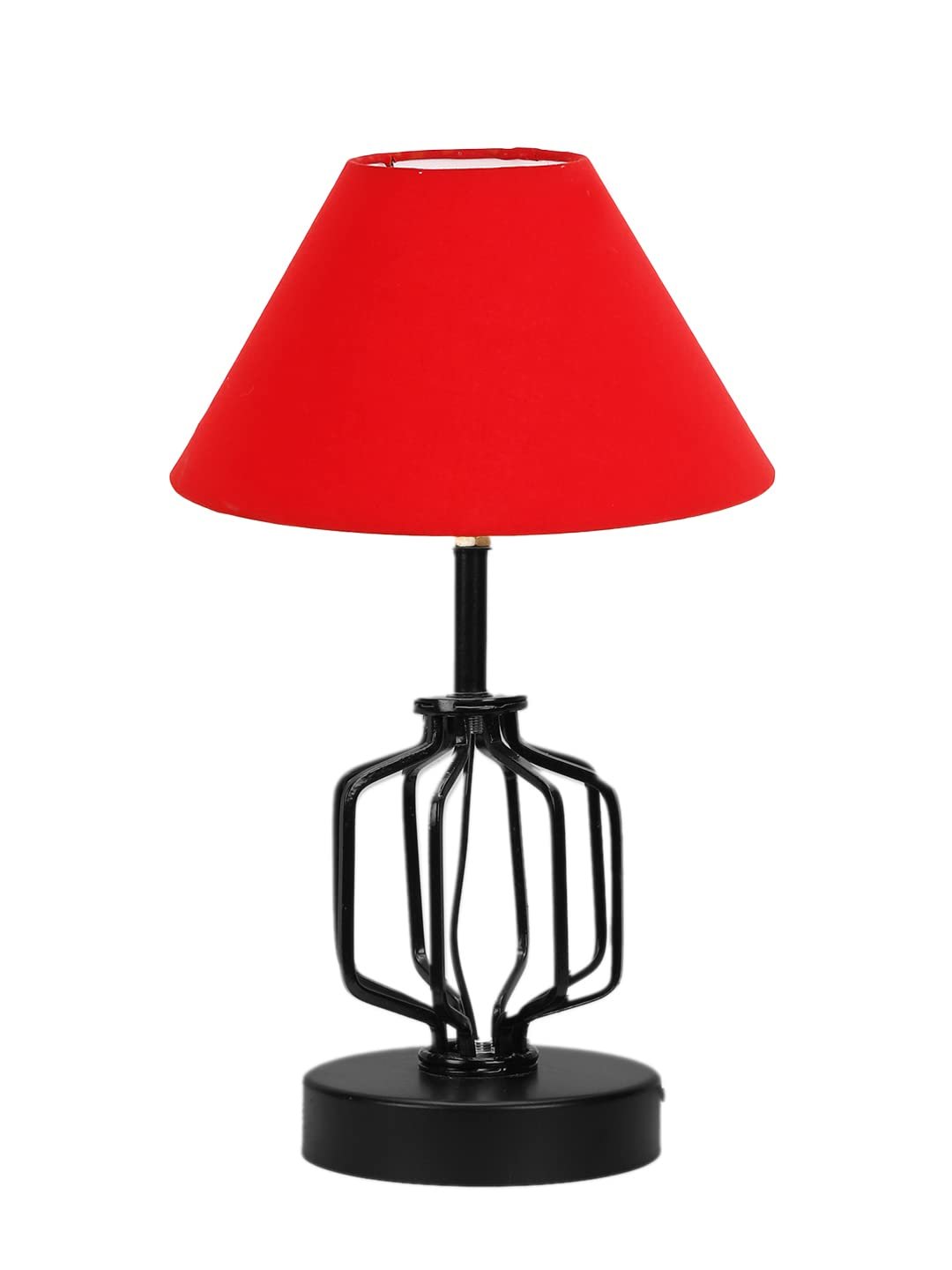 Red Cotton Table lamp with Iron Base(122)