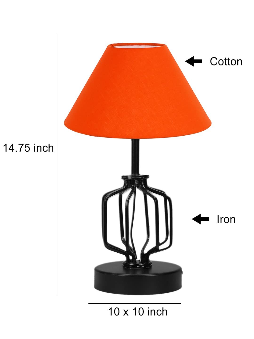 Orange Cotton Table lamp with Iron Base(123)