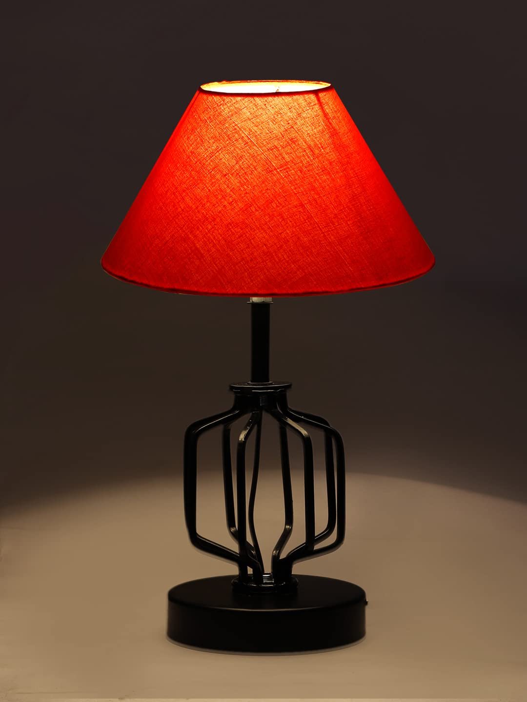 Orange Cotton Table lamp with Iron Base(123)