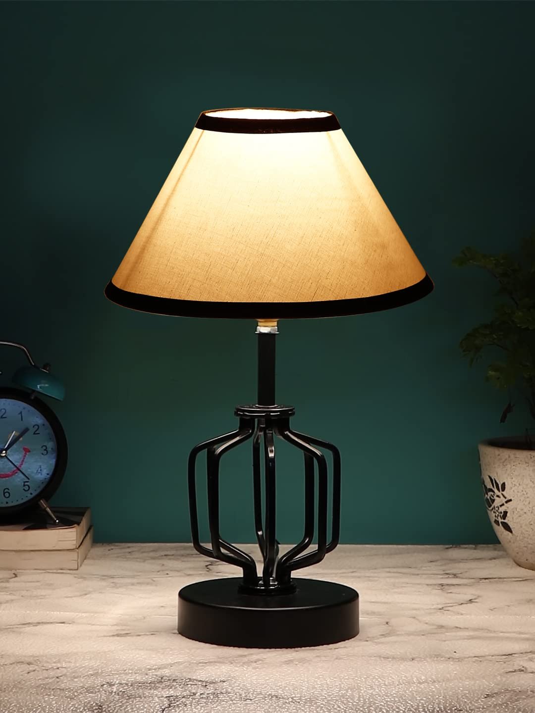 Multicolor Cotton Table lamp with Iron Base(126)
