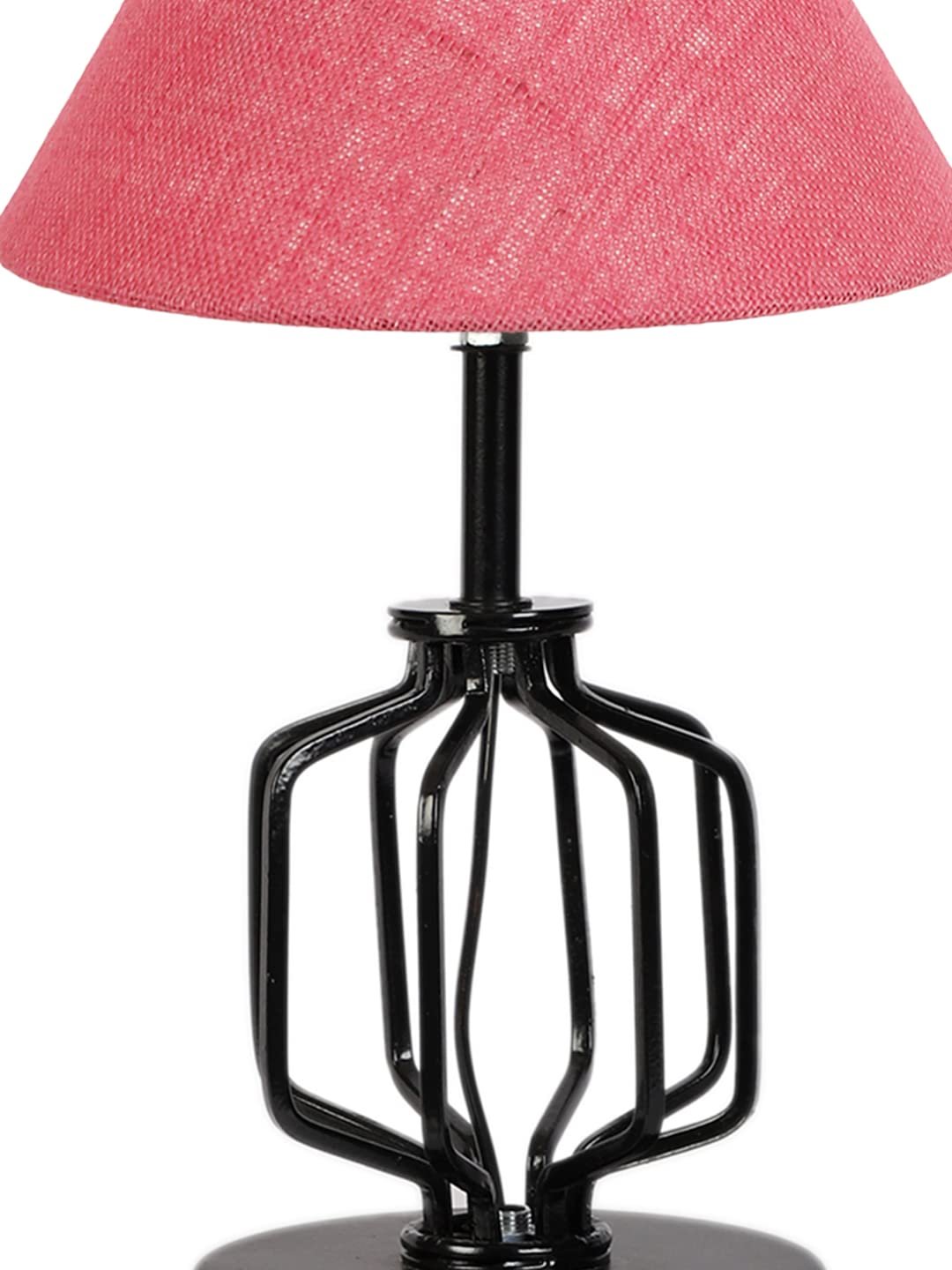 Pink Jute Table lamp with Iron Base(128)