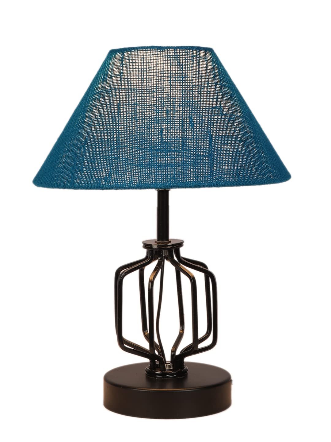 Turquoise Jute Table lamp with Iron Base(131)