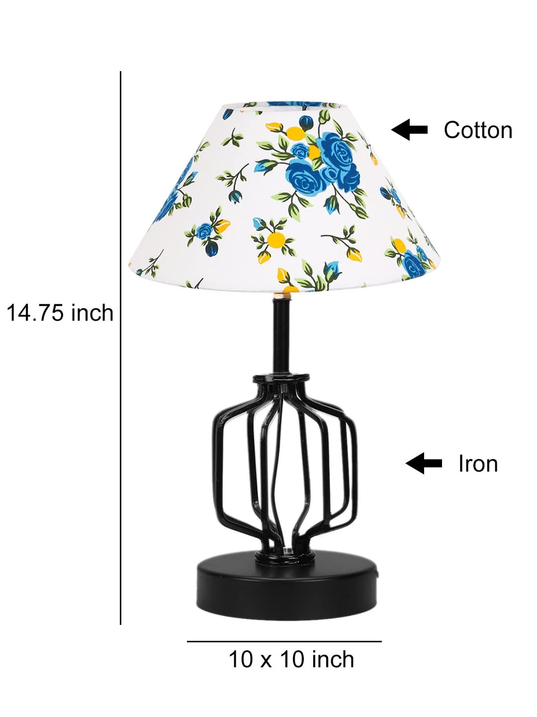 Multicolor Cotton Table lamp with Iron Base(132)