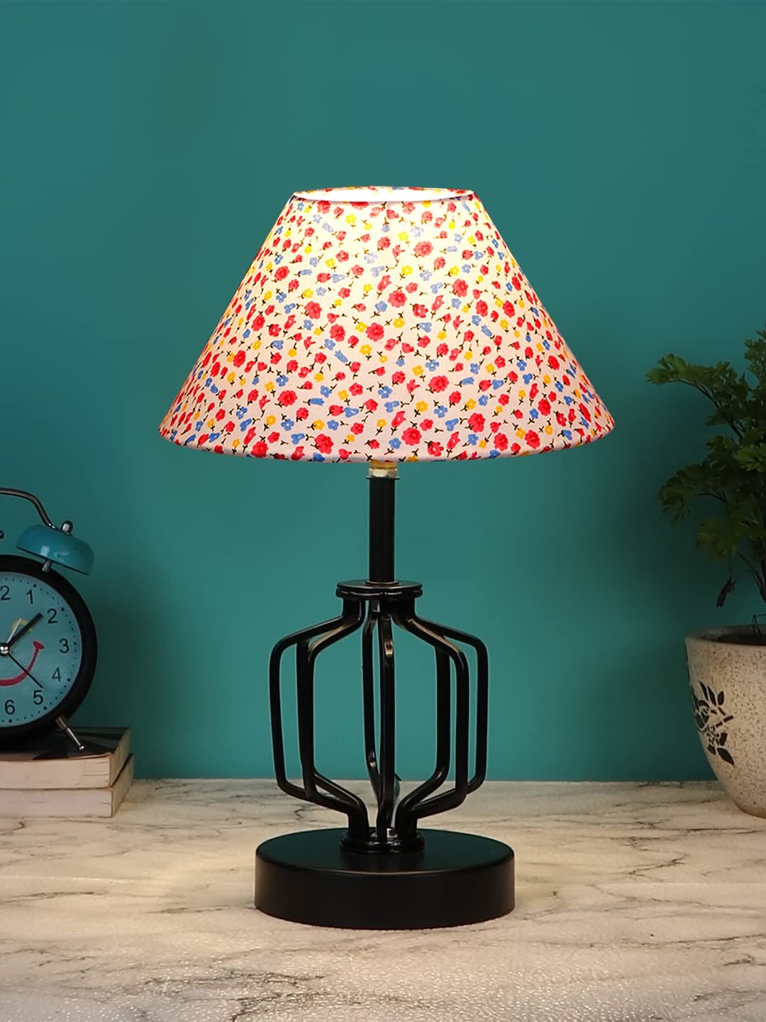 Multicolor Cotton Table lamp with Iron Base(134)