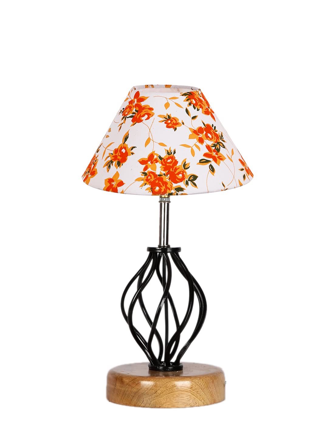 Multicolor Cotton Table lamp with Wood & Iron Base(14)