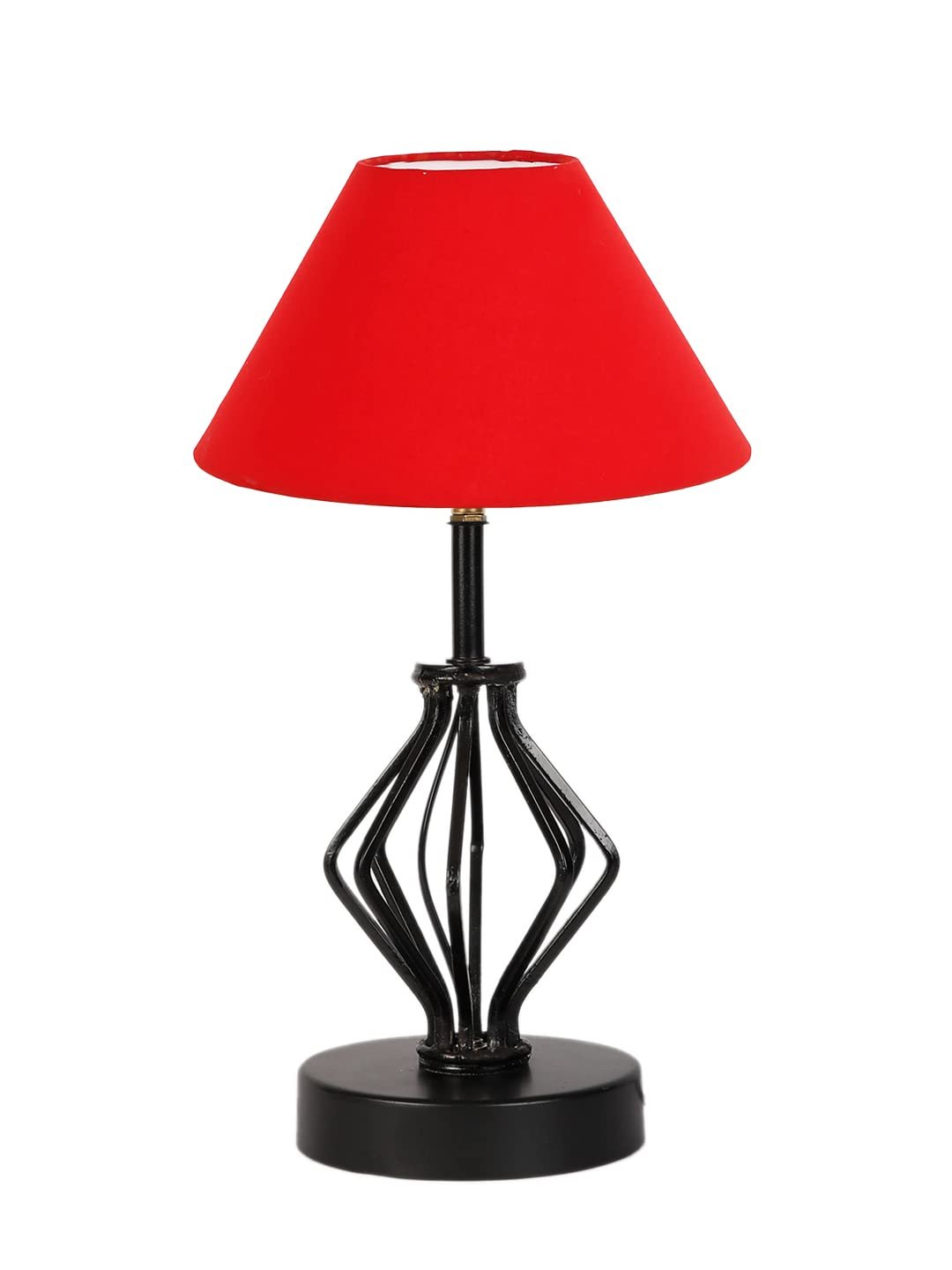Red Cotton Table lamp with Iron Base(156)
