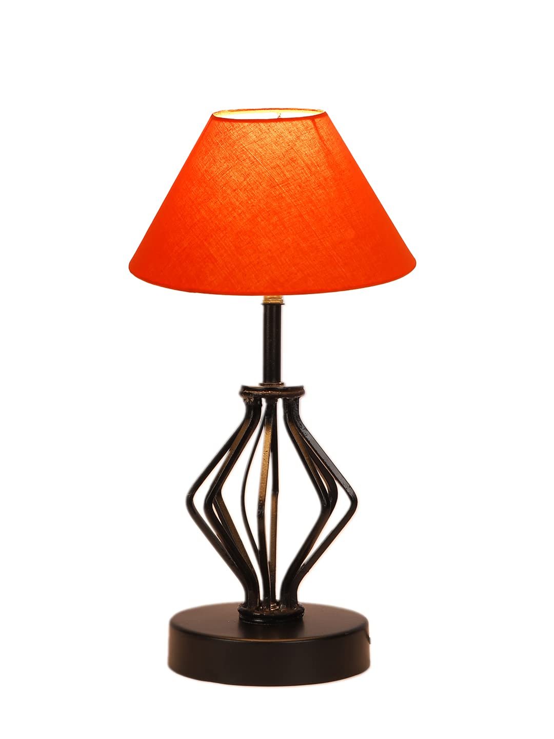 Orange Cotton Table lamp with Iron Base(157)