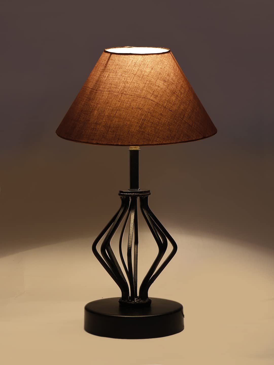 Grey Cotton Table lamp with Iron Base(159)