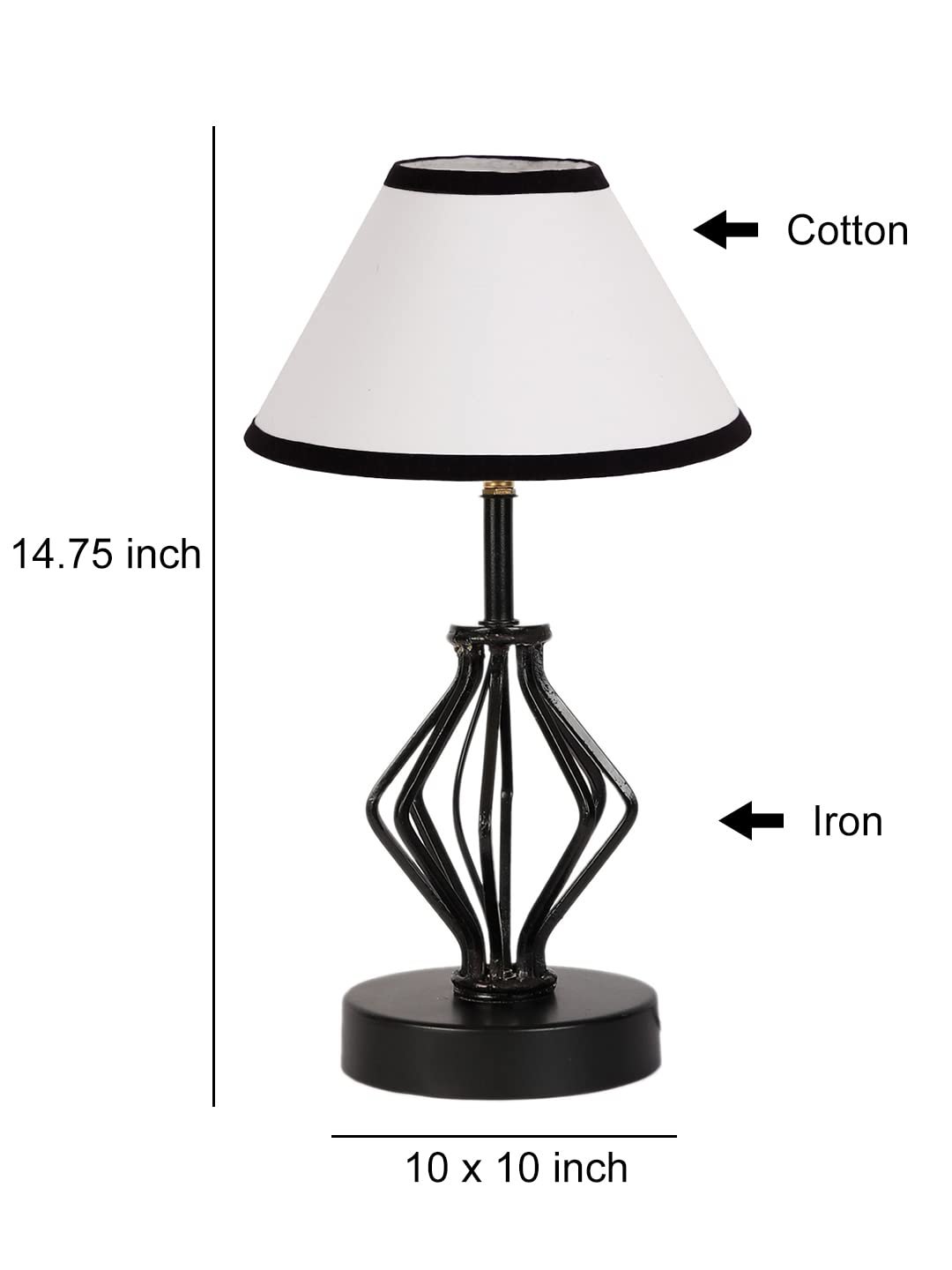 Multicolor Cotton Table lamp with Iron Base(160)