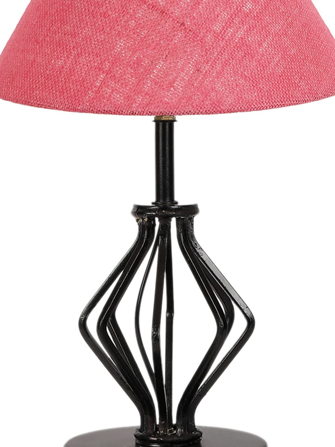 Pink Jute Table lamp with Iron Base(162)