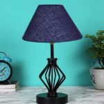 Blue Jute Table lamp with Iron Base(164)