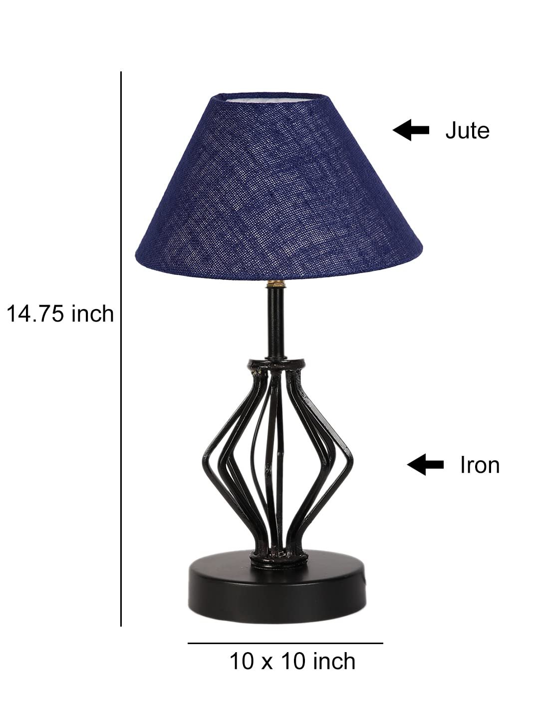 Blue Jute Table lamp with Iron Base(164)