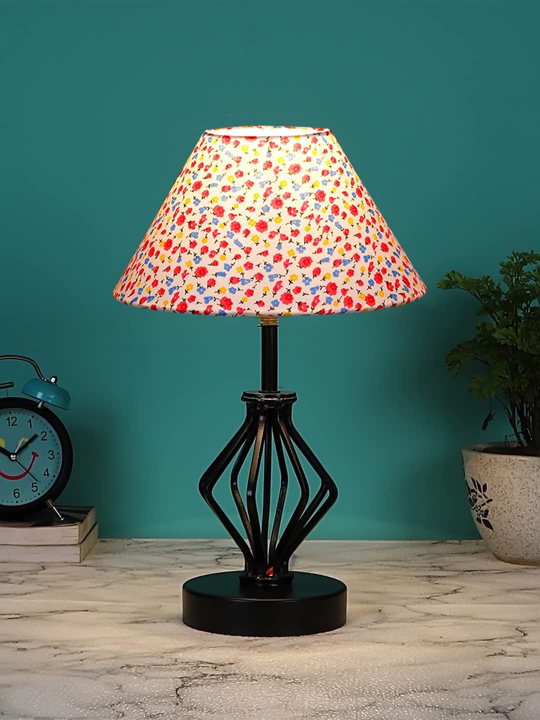 Multicolor Cotton Table lamp with Iron Base(168)
