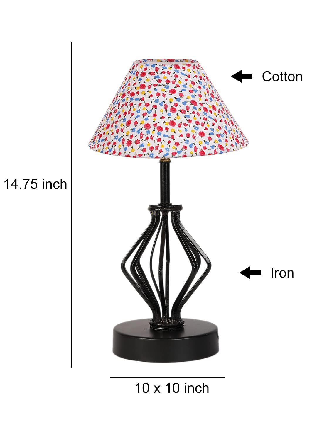 Multicolor Cotton Table lamp with Iron Base(168)
