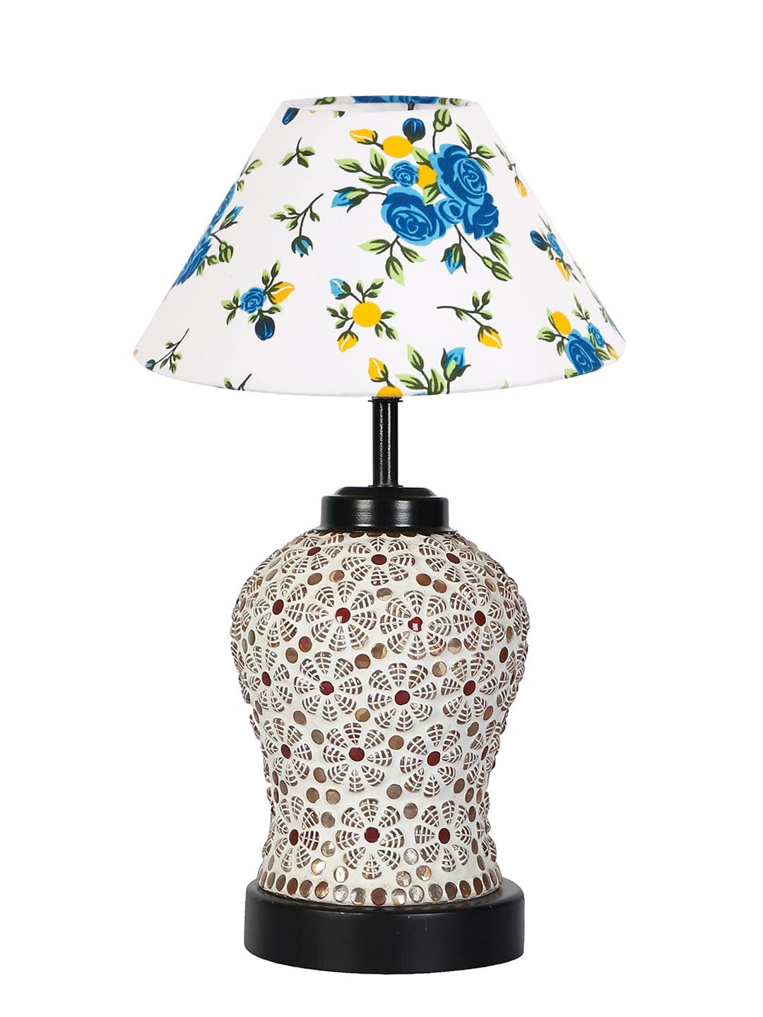 Multicolor Cotton Glass Table lamp with Iron Base(183)