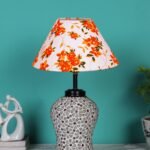 Multicolor Cotton Glass Table lamp with Iron Base(184)