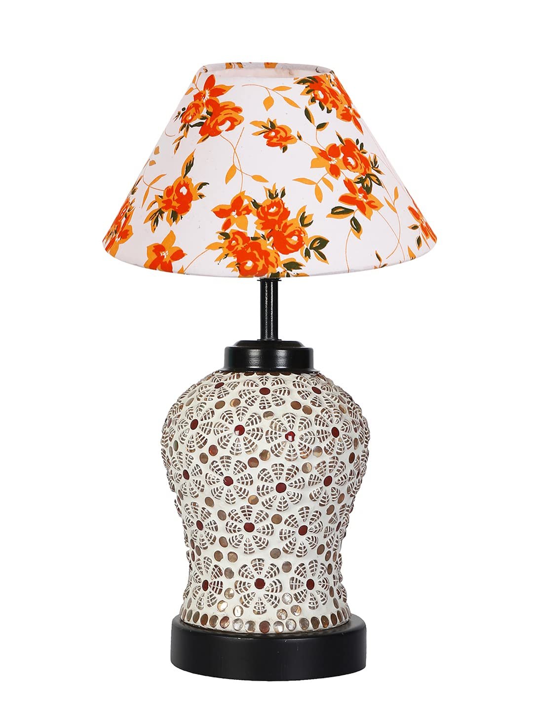 Multicolor Cotton Glass Table lamp with Iron Base(184)