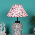 Multicolor Cotton Glass Table lamp with Iron Base(185)
