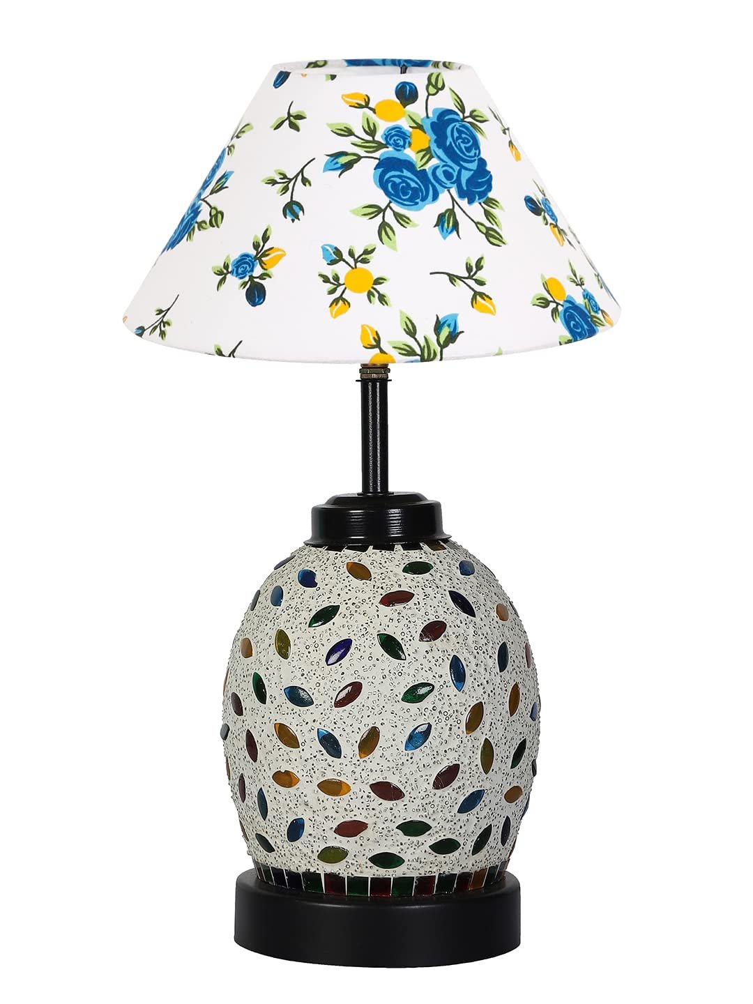 Multicolor Cotton Glass Table lamp with Iron Base(200)