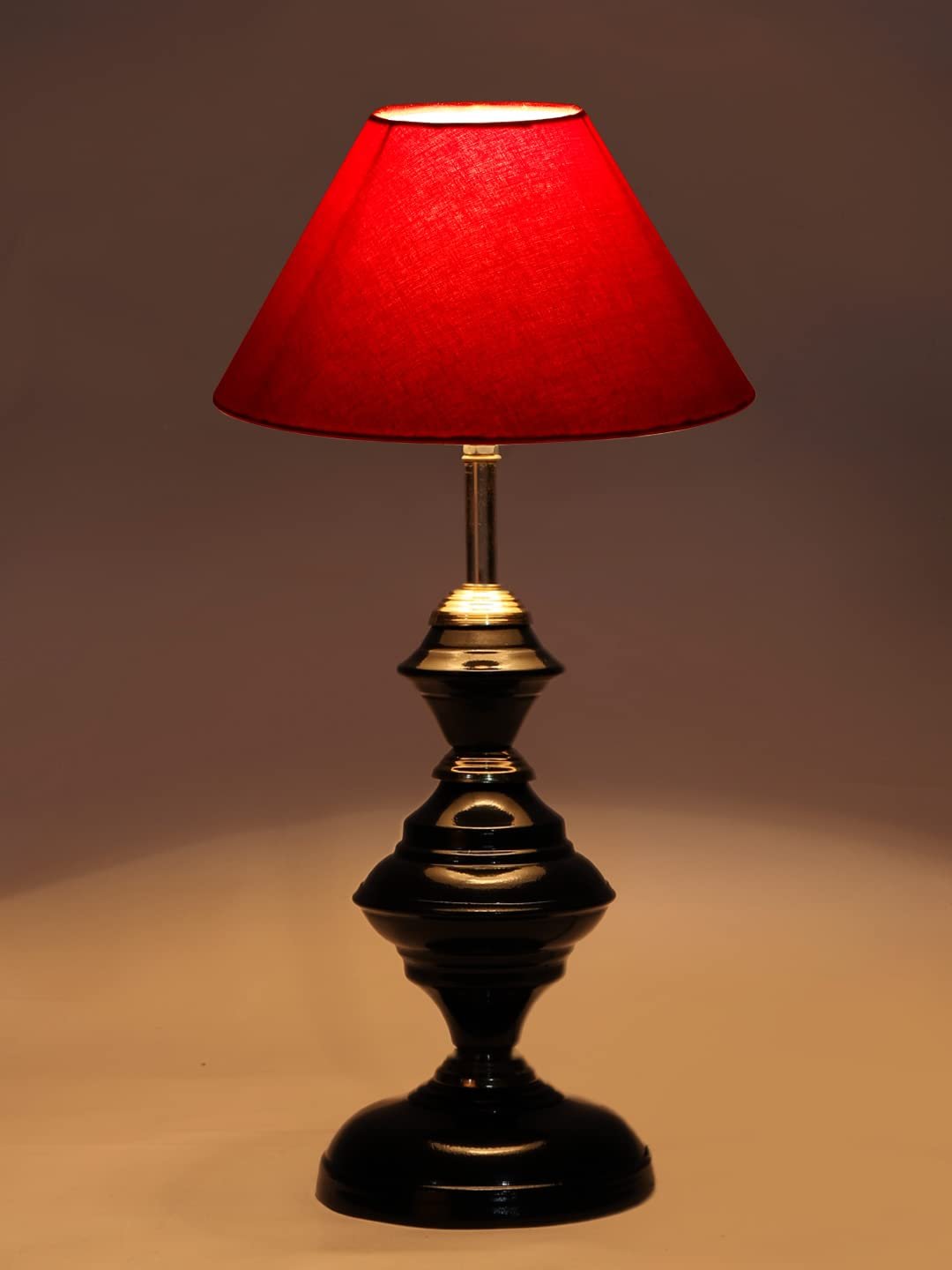 Red Cotton Table lamp with Iron Base(207)