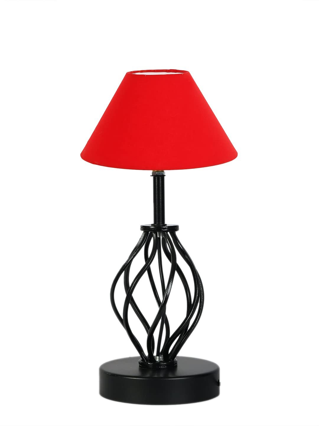 Red Cotton Table lamp with Iron Base(20)
