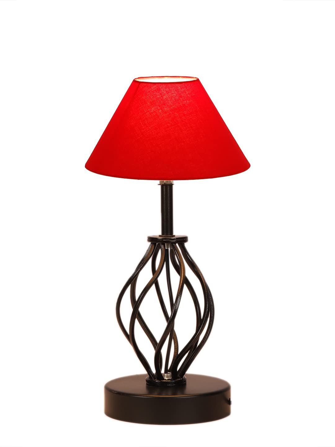 Red Cotton Table lamp with Iron Base(20)