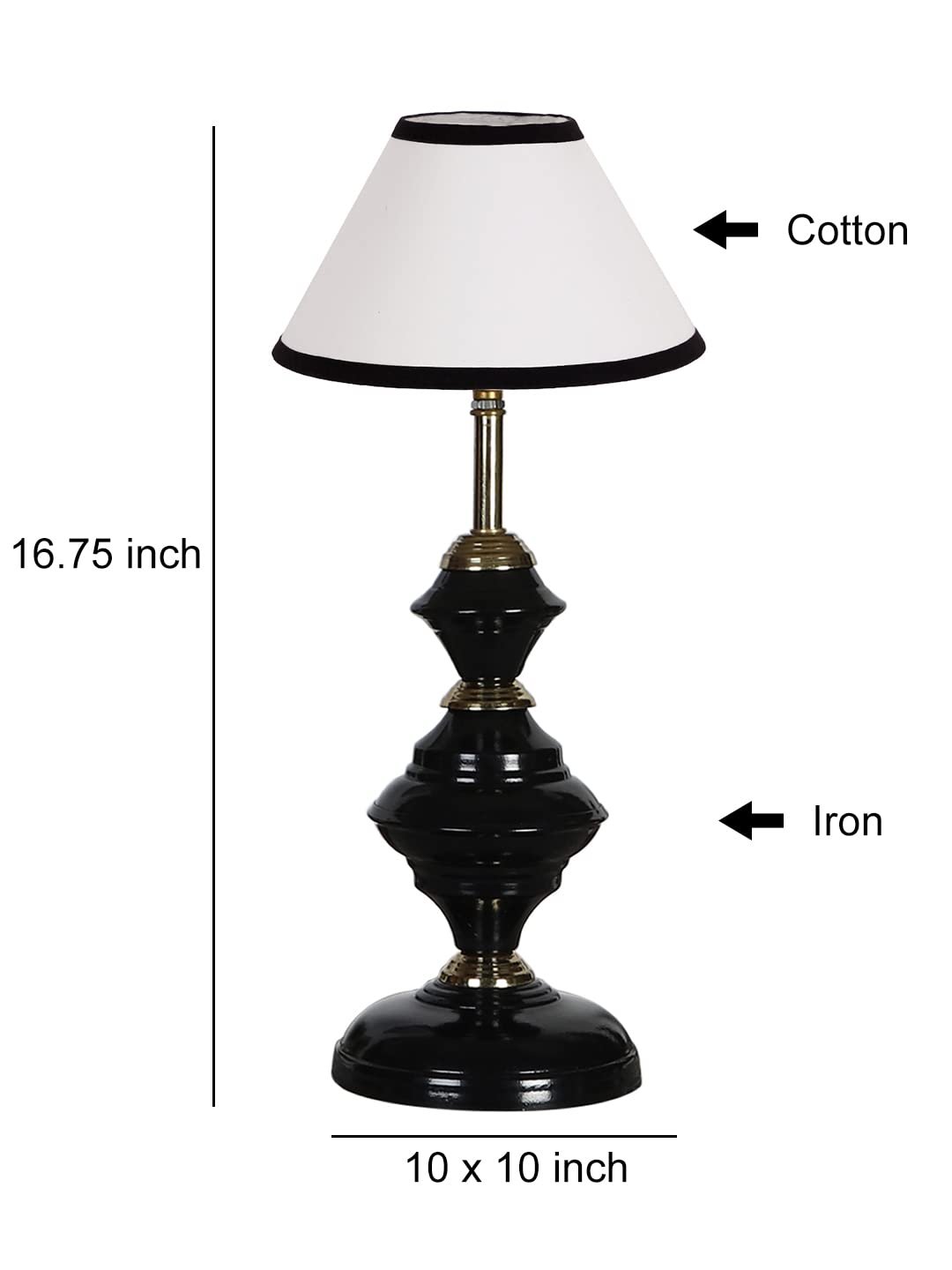 Multicolor Cotton Table lamp with Iron Base(211)