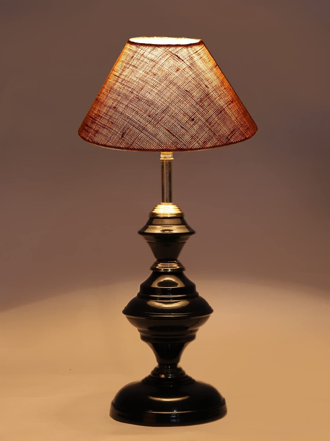Beige Jute Table lamp with Iron Base(212)