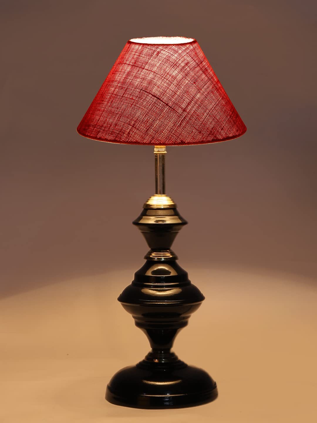Pink Jute Table lamp with Iron Base(213)