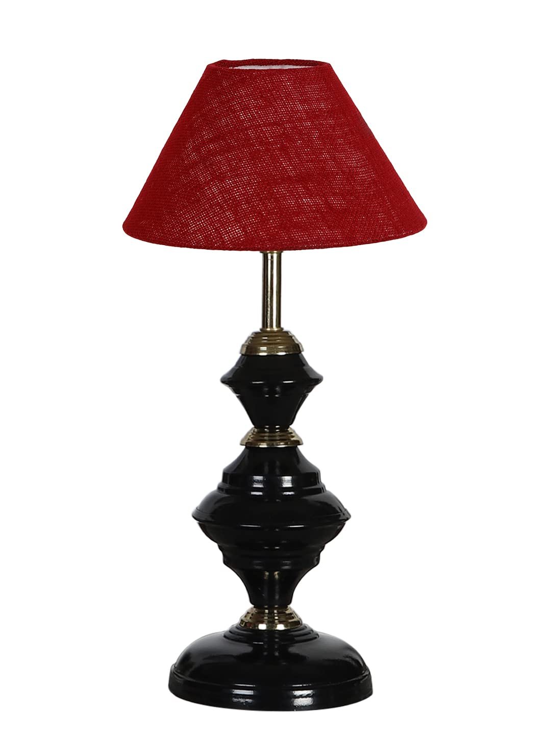 Maroon Jute Table lamp with Iron Base(214)