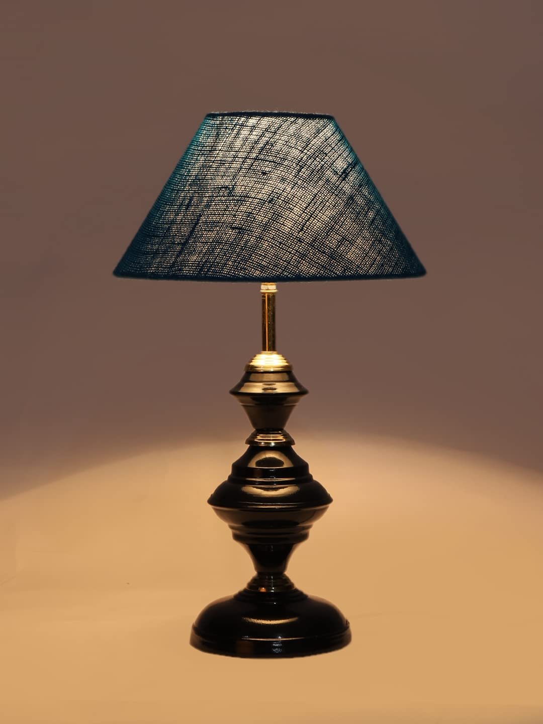 Turquoise Jute Table lamp with Iron Base(216)