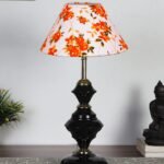 Multicolor Cotton Table lamp with Iron Base(218)