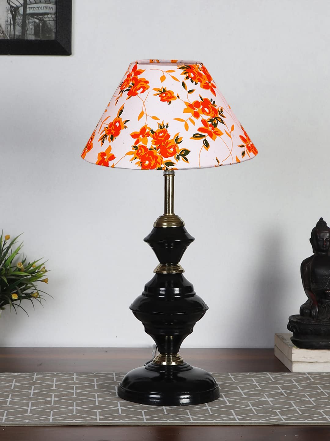 Multicolor Cotton Table lamp with Iron Base(218)