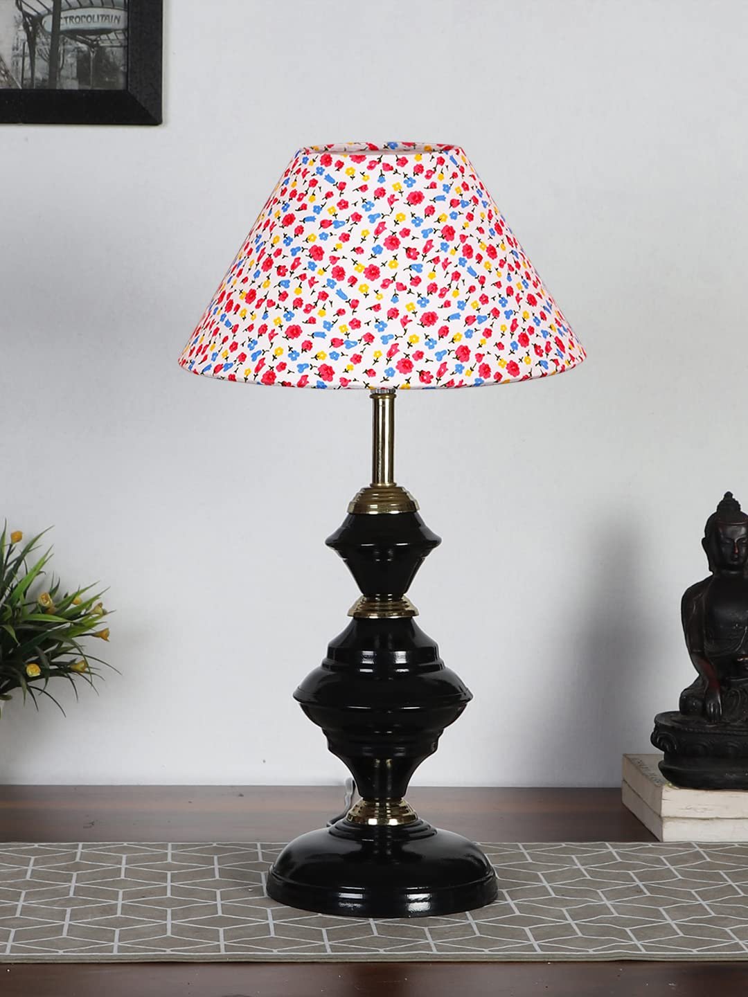 Multicolor Cotton Table lamp with Iron Base(219)