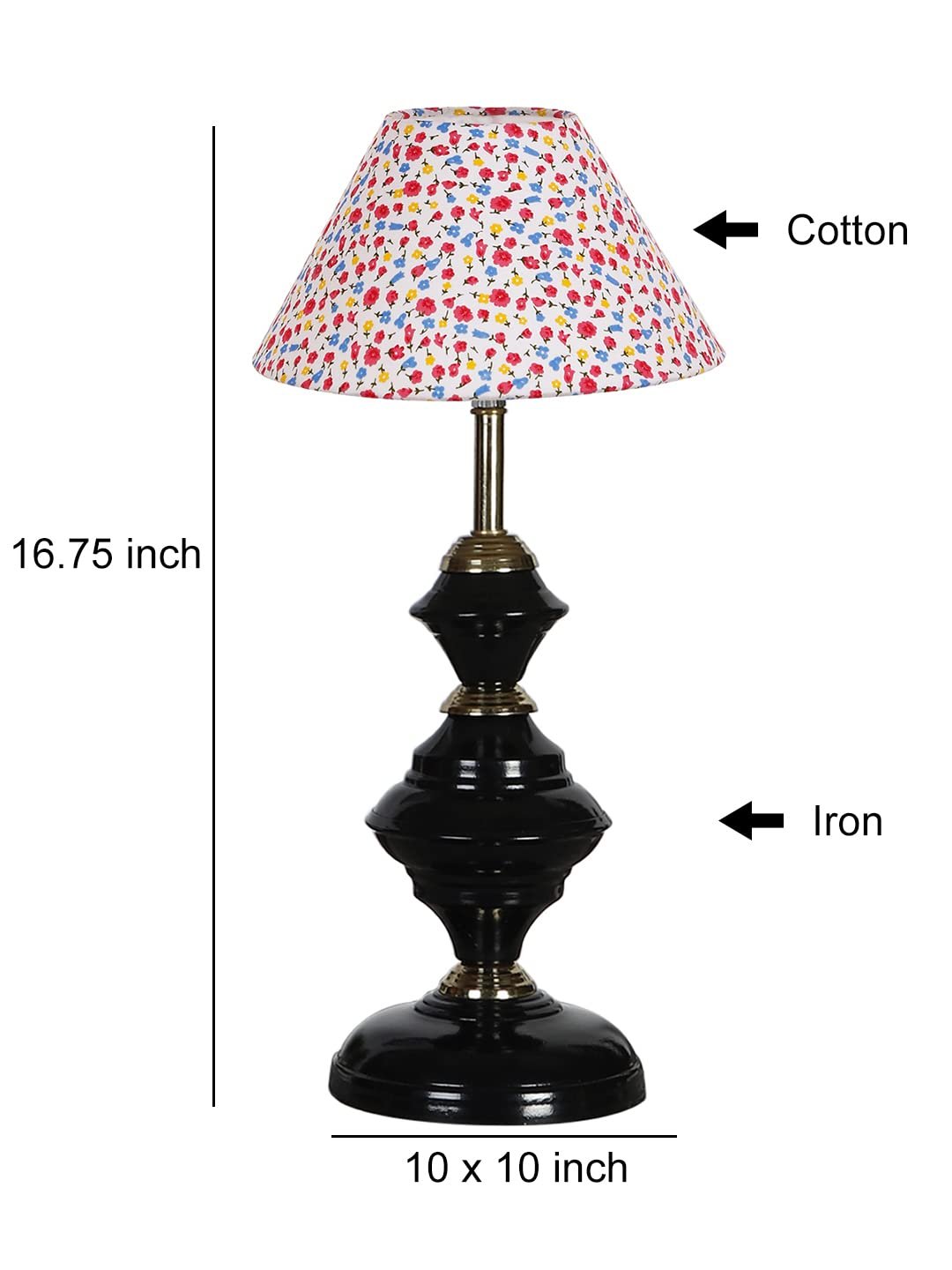 Multicolor Cotton Table lamp with Iron Base(219)