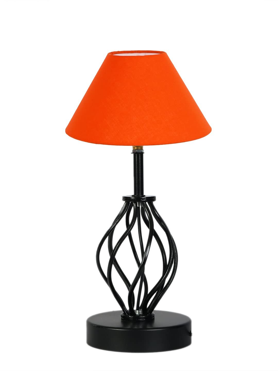Orange Cotton Table lamp with Iron Base(21)