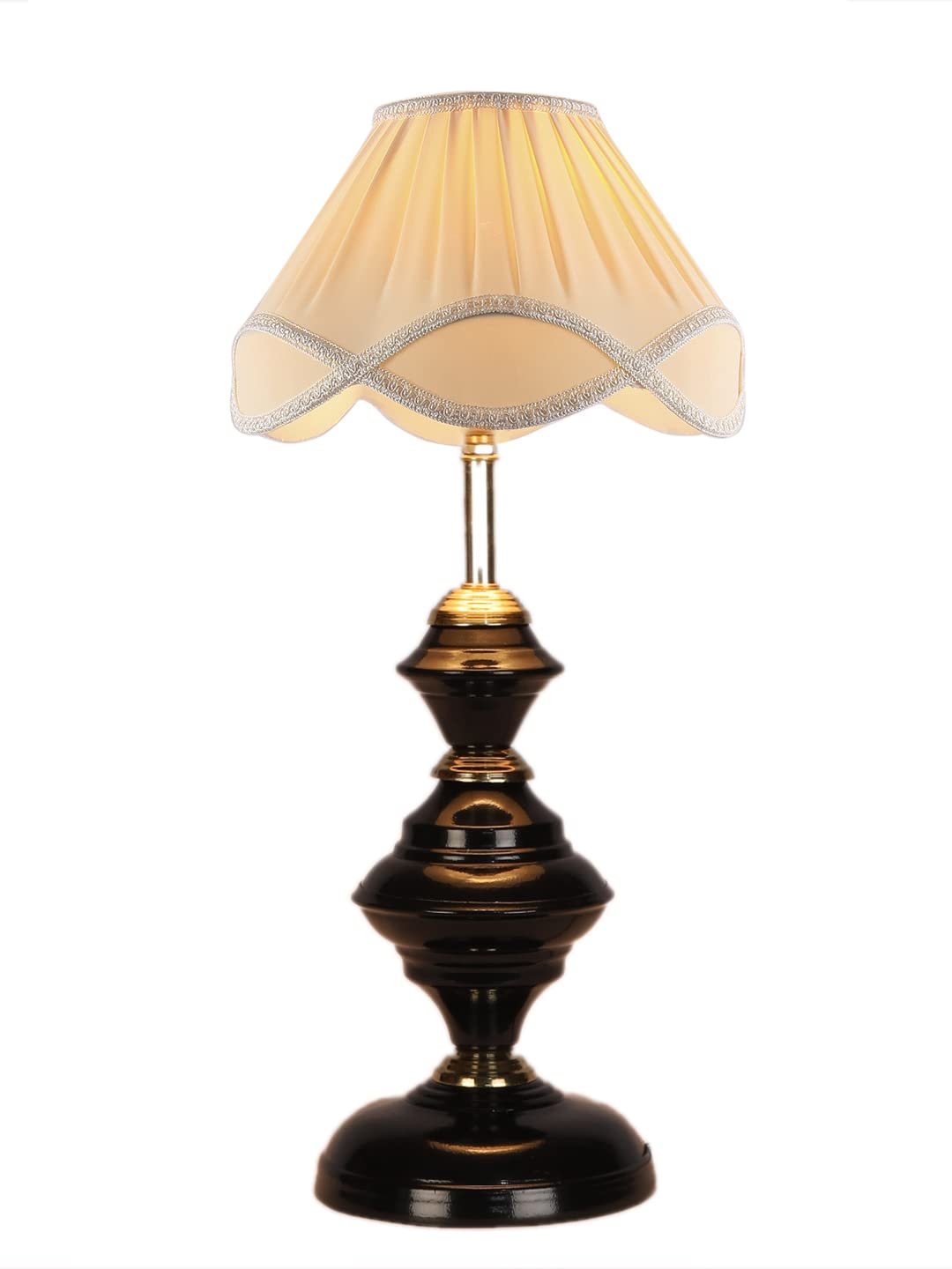 Vintage Off-White Shade Table lamp with Iron Base (220)