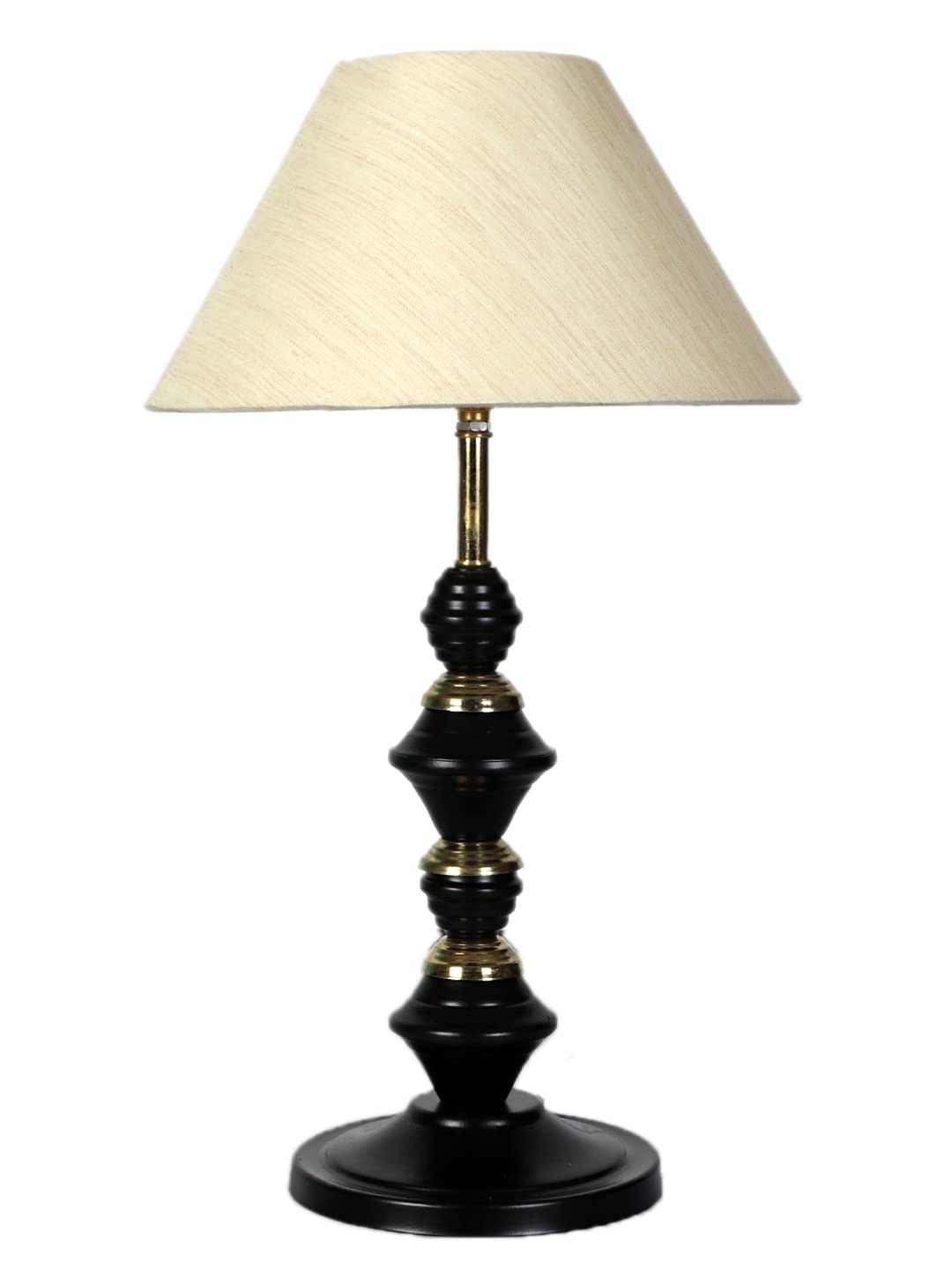 Off-White Cotton Table lamp with Iron Base(222)
