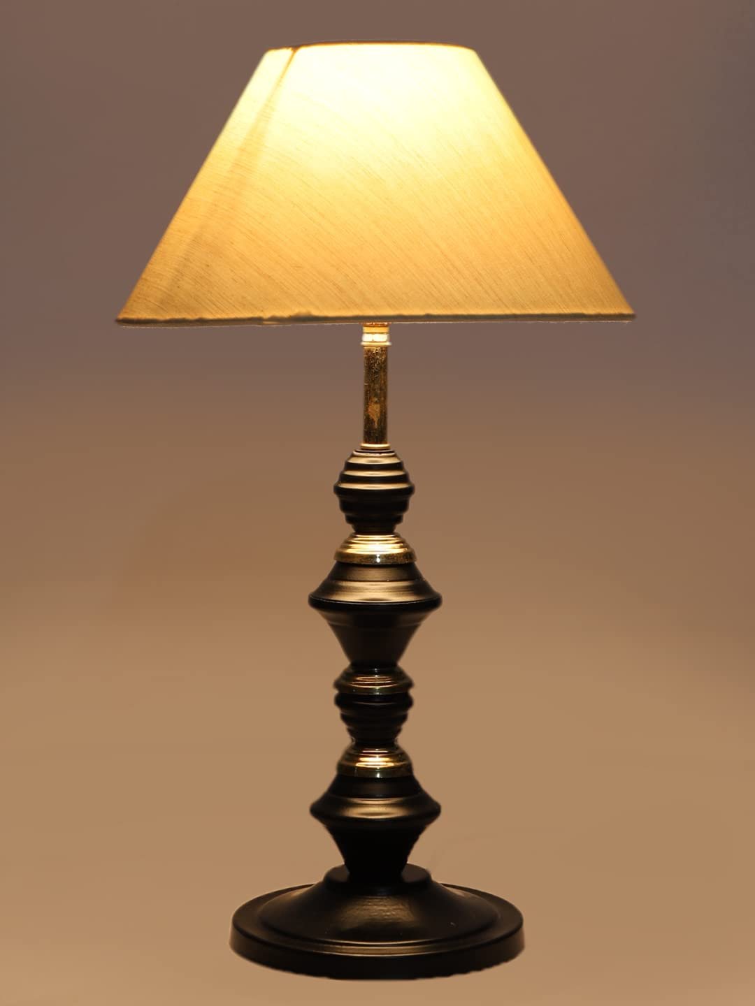 Off-White Cotton Table lamp with Iron Base(222)